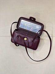 Colestore Chanel Long Vanity with Leather Strap   Grained Shiny Calfskin & Gold-Tone Metal Burgundy  9.5 x 17 x 8cm - 2