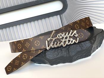 Colestore Louis Vuitton LV Script 30mm Belt Black