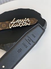 Colestore Louis Vuitton LV Script 30mm Belt Black - 3