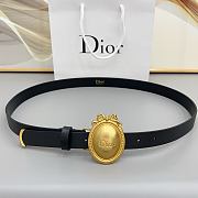Colestore Dior Médaillon Belt Black Calfskin, 25 MM - 1