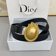 Colestore Dior Médaillon Belt Black Calfskin, 25 MM - 6