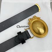 Colestore Dior Médaillon Belt Black Calfskin, 25 MM - 4