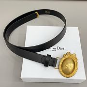Colestore Dior Médaillon Belt Black Calfskin, 25 MM - 3