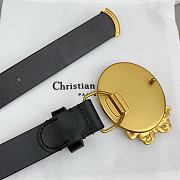 Colestore Dior Médaillon Belt Black Calfskin, 25 MM - 2