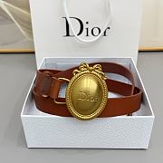 Colestore Dior Médaillon Belt Brown Calfskin, 25 MM - 5