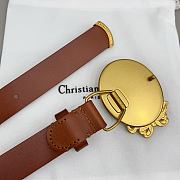 Colestore Dior Médaillon Belt Brown Calfskin, 25 MM - 4