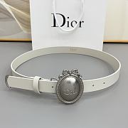 Colestore Dior Médaillon Belt White Calfskin, 25 MM - 1