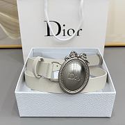 Colestore Dior Médaillon Belt White Calfskin, 25 MM - 6