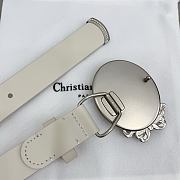 Colestore Dior Médaillon Belt White Calfskin, 25 MM - 5