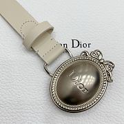 Colestore Dior Médaillon Belt White Calfskin, 25 MM - 3