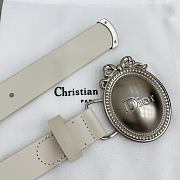 Colestore Dior Médaillon Belt White Calfskin, 25 MM - 2
