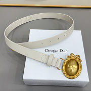 Colestore Dior Médaillon Belt Craie Smooth Calfskin, 25 MM - 6