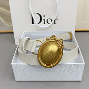 Colestore Dior Médaillon Belt Craie Smooth Calfskin, 25 MM - 4