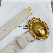 Colestore Dior Médaillon Belt Craie Smooth Calfskin, 25 MM - 2