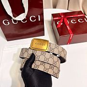 Colestore Gucci Belt with plaque buckle beige and brown Supreme - 5