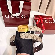 Colestore Gucci Belt with plaque buckle beige and brown Supreme - 4