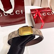 Colestore Gucci Belt with plaque buckle beige and brown Supreme - 2