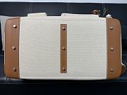 Colestore Hermes HAC 50 Bag in Gold Swift Leather & Canvas with Silver Hardware 50x40x25cm - 3