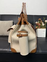 Colestore Hermes HAC 50 Bag in Gold Swift Leather & Canvas with Silver Hardware 50x40x25cm - 6