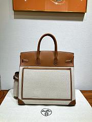 Colestore Hermes Cargo HAC Birkin 40 Gold Box and Toile Palladium Hardware 40x38x25cm - 5