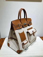 Colestore Hermes Cargo HAC Birkin 40 Gold Box and Toile Palladium Hardware 40x38x25cm - 3