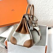 Colestore Hermes Birkin 25 Cargo Ecru-Beige Toile H and Gold Swift Palladium Hardware - 2