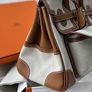 Colestore Hermes Birkin 25 Cargo Ecru-Beige Toile H and Gold Swift Palladium Hardware - 5