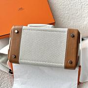 Colestore Hermes Birkin 25 Cargo Ecru-Beige Toile H and Gold Swift Palladium Hardware - 3