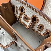 Colestore Hermes Birkin 25 Cargo Ecru-Beige Toile H and Gold Swift Palladium Hardware - 4
