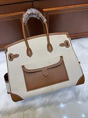 Colestore Hermes Birkin 35 Cargo Ecru-Beige Toile H and Gold Swift Palladium Hardware - 4