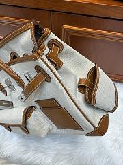 Colestore Hermes Birkin 35 Cargo Ecru-Beige Toile H and Gold Swift Palladium Hardware - 6