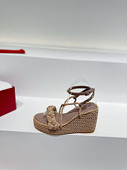 Colestore Valentino Garavani Rockstud Cord Platform Sandals - 6