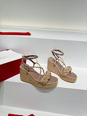Colestore Valentino Garavani Rockstud Cord Platform Sandals - 4