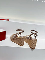 Colestore Valentino Garavani Rockstud Cord Platform Sandals - 3