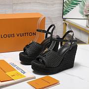 Colestore Louis Vuitton LV Mare Wedge Sandal Black - 1
