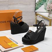 Colestore Louis Vuitton LV Mare Wedge Sandal Black - 6