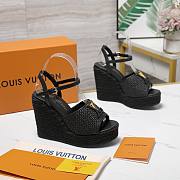 Colestore Louis Vuitton LV Mare Wedge Sandal Black - 4