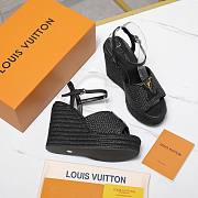 Colestore Louis Vuitton LV Mare Wedge Sandal Black - 3
