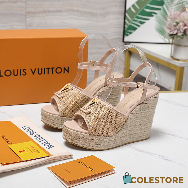Colestore Louis Vuitton LV Mare Wedge Sandal Nude - 1