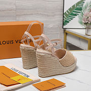 Colestore Louis Vuitton LV Mare Wedge Sandal Nude - 5