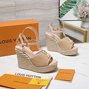 Colestore Louis Vuitton LV Mare Wedge Sandal Nude - 3