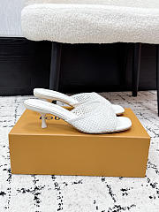 Colestore Louis Vuitton 6 AM Mule White Embroidered fabric - 3