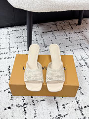 Colestore Louis Vuitton 6 AM Mule Light Beige Embroidered fabric - 1