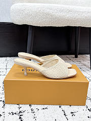 Colestore Louis Vuitton 6 AM Mule Light Beige Embroidered fabric - 6