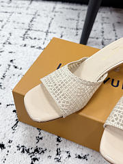 Colestore Louis Vuitton 6 AM Mule Light Beige Embroidered fabric - 5