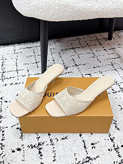 Colestore Louis Vuitton 6 AM Mule Light Beige Embroidered fabric - 4