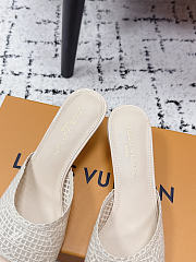 Colestore Louis Vuitton 6 AM Mule Light Beige Embroidered fabric - 3