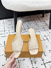 Colestore Louis Vuitton 6 AM Mule Light Beige Embroidered fabric - 2