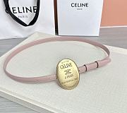 Colestore Celine Maison Celine Belt 13mm In Taurillon Leather Light Pink - 1