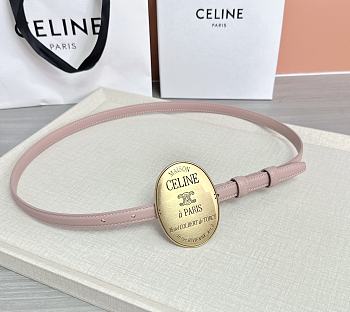 Colestore Celine Maison Celine Belt 13mm In Taurillon Leather Light Pink